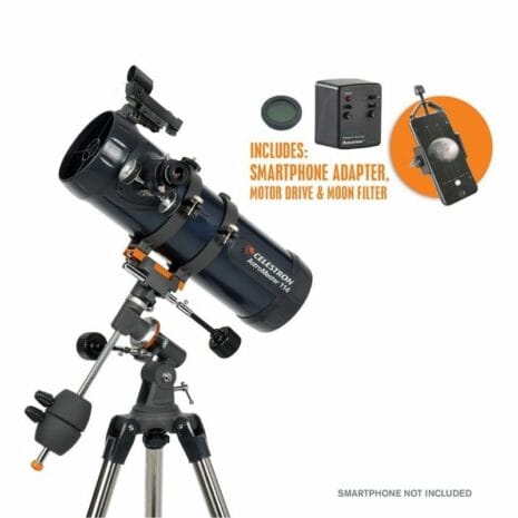 AstroMaster 114EQ-MD Newtonian with Phone Adapter & Moon Filter